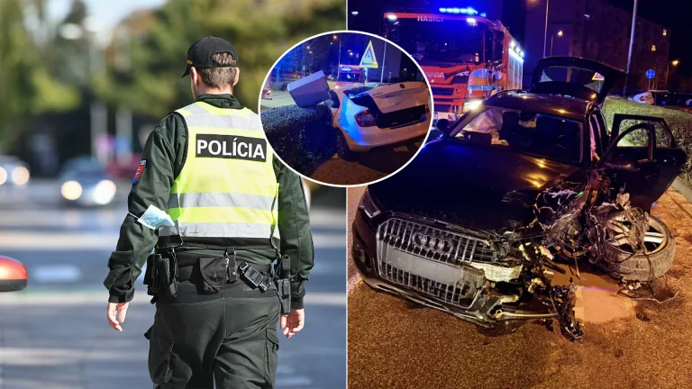 nehoda dvoch áut v Trnave