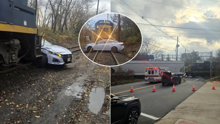 zrážka auta s vlakom v New Jersey