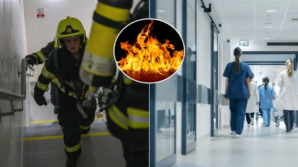 požiar nemocnica hasiči