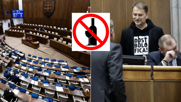 alkohol parlament Matovič