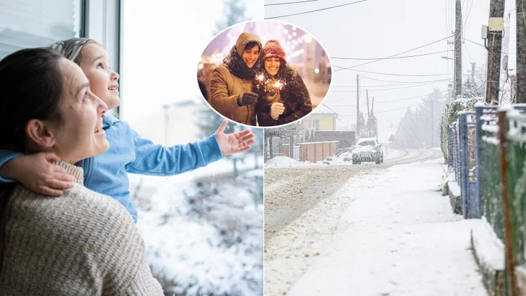 počasie zima sneh Silvester Nový rok