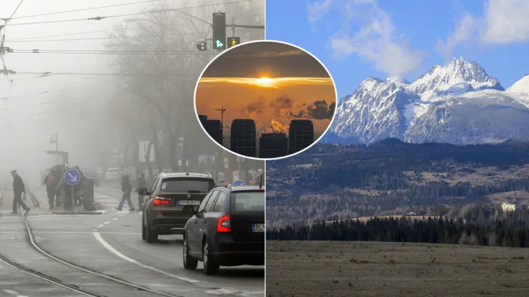 zima hmla teplo počasie