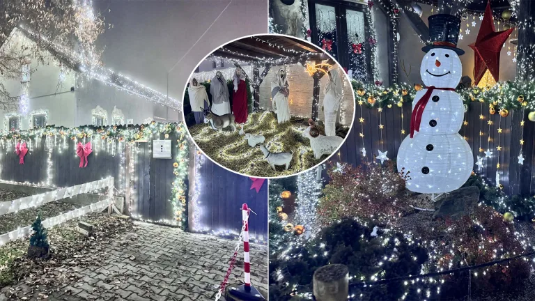 vianočná výzdoba rodinný dom v Česku Libišany