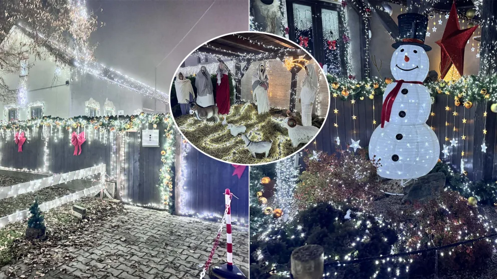 vianočná výzdoba rodinný dom v Česku Libišany