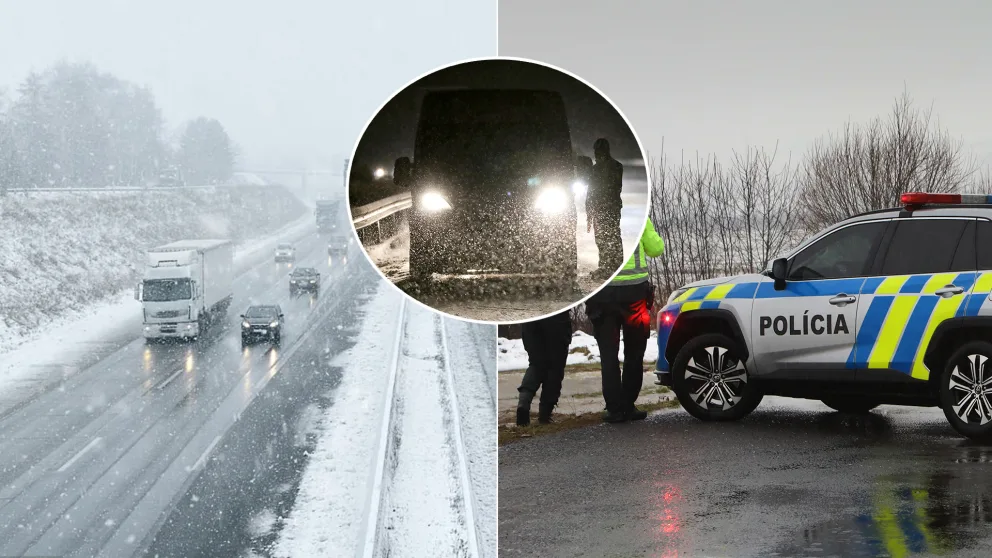 diaľnica sneh polícia