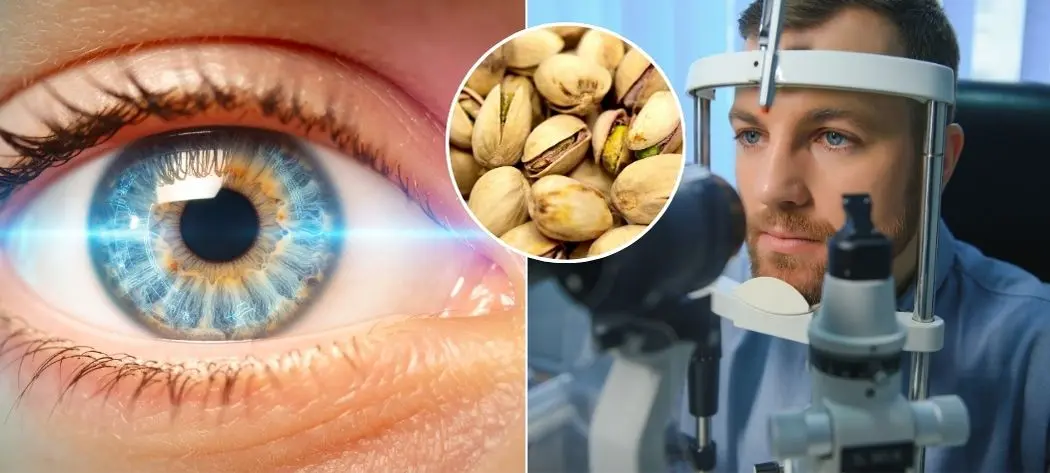 zrak, oči, pistácie