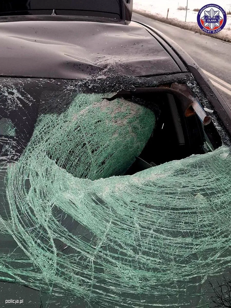 nehoda ľad auto Poľsko