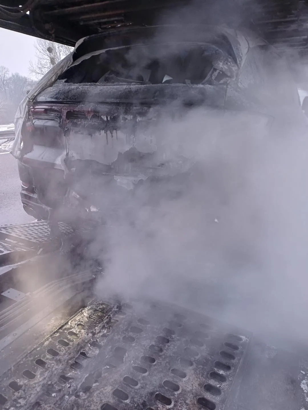 požiar kamióna v Brodskom