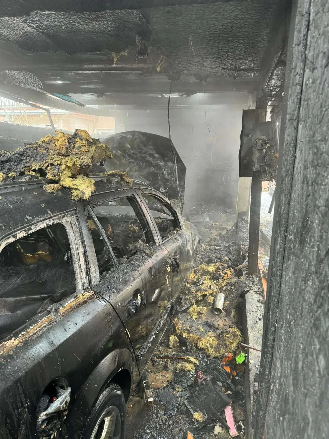 požiar garáže vo Veľkom Mederi