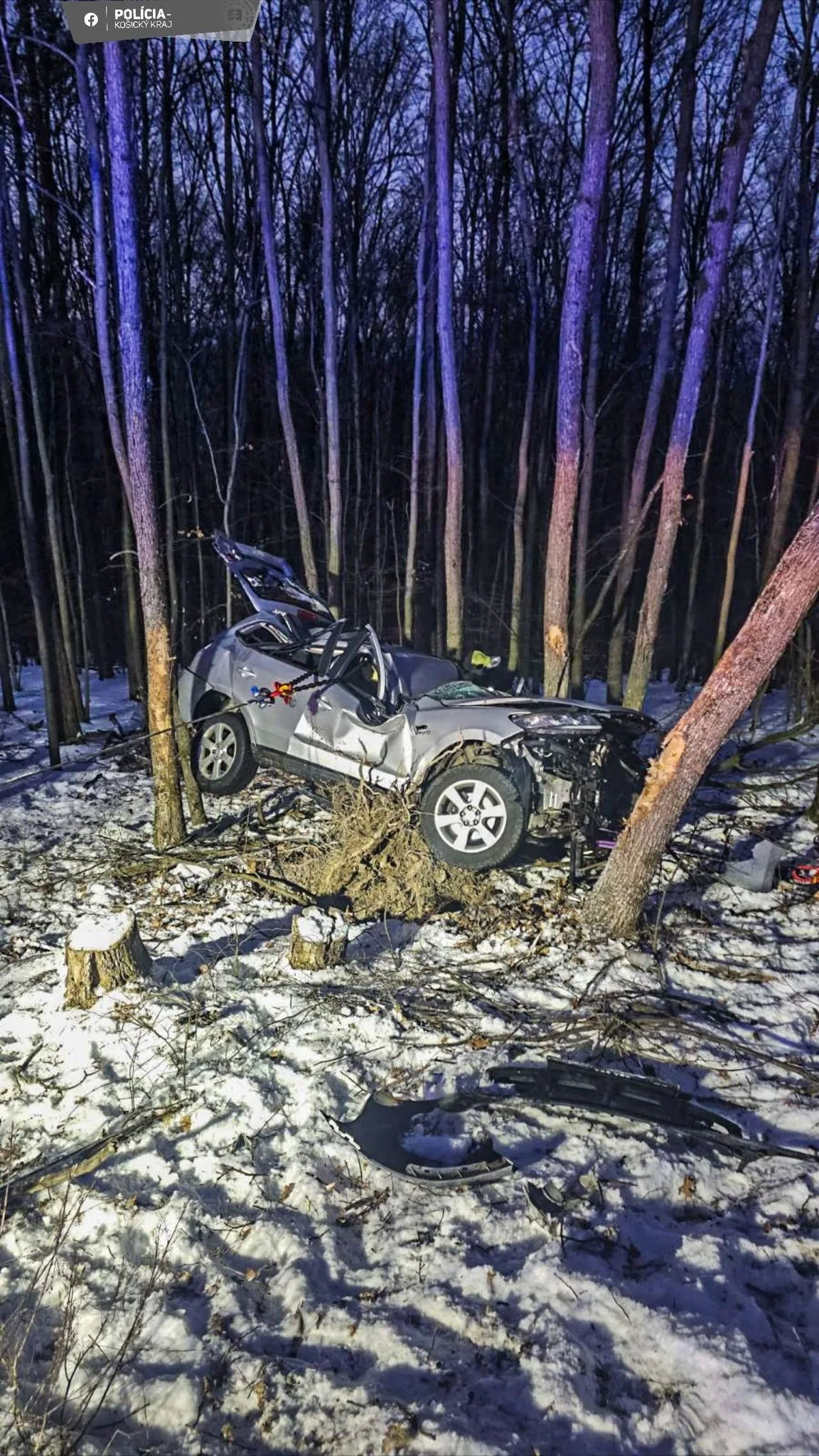 nehoda na ceste medzi košickou Myslavou a obcou Baška