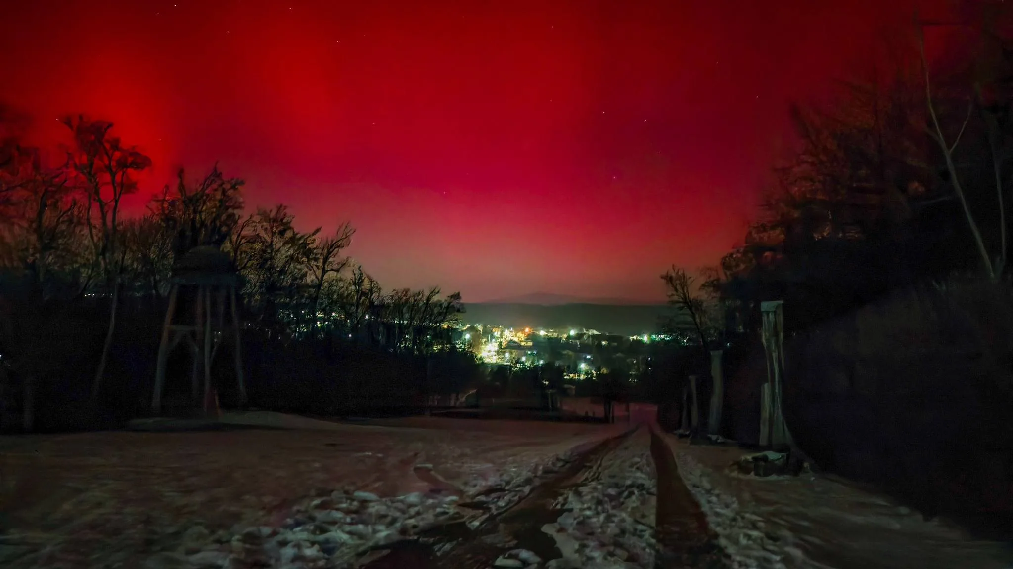 Polárna žiara 19. január 2026 Dolné Obdokovce