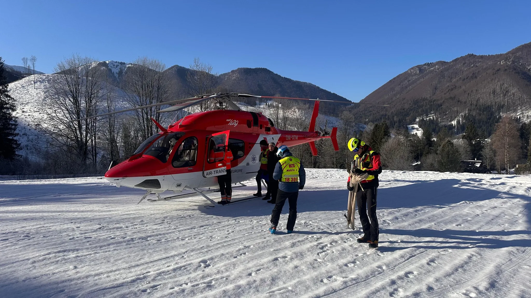 lyžiar pád Vrátna