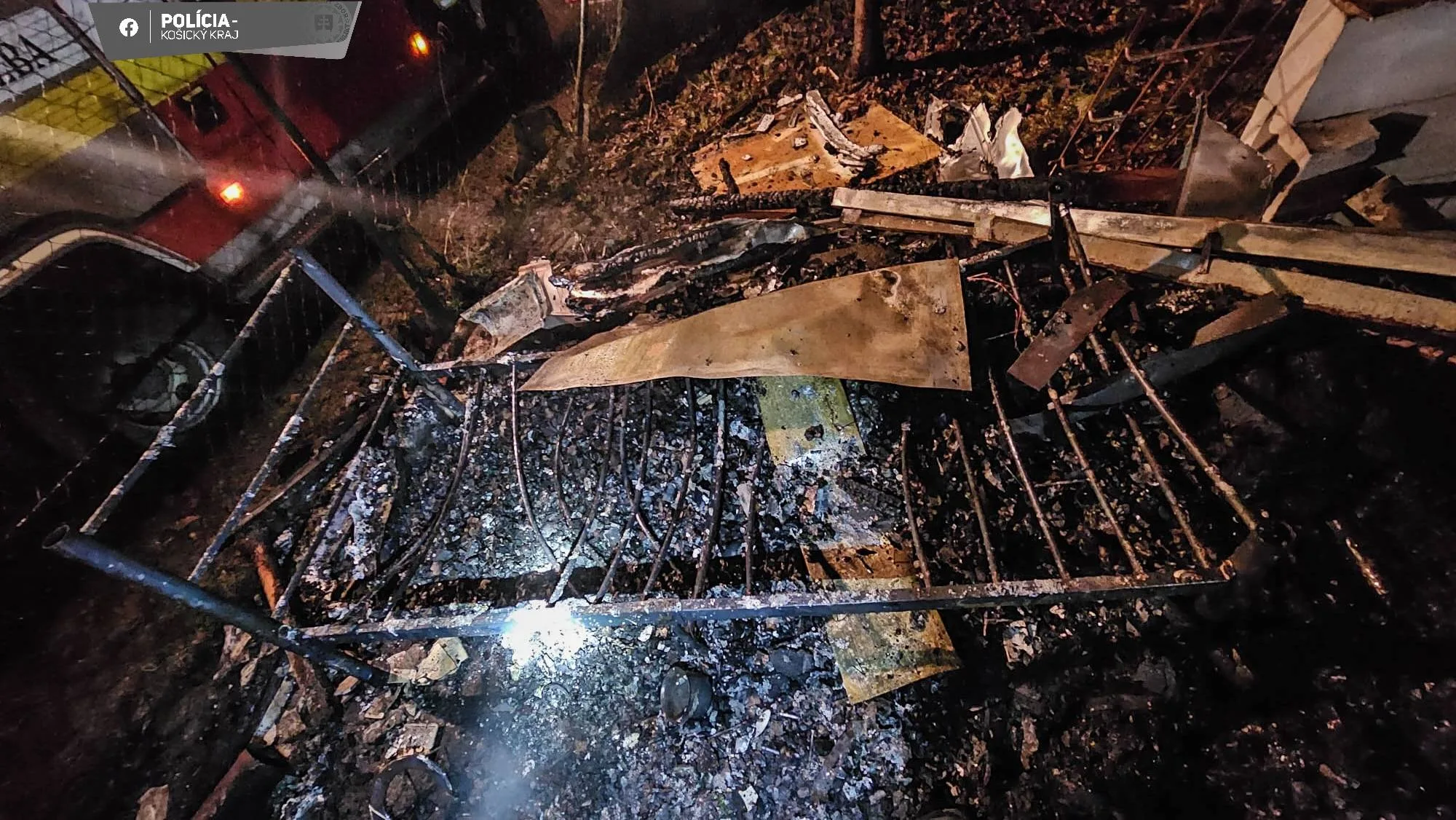 požiar chatky v Košiciach
