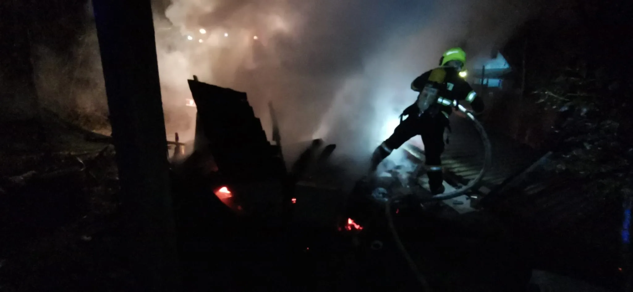 požiar chatky v Košiciach