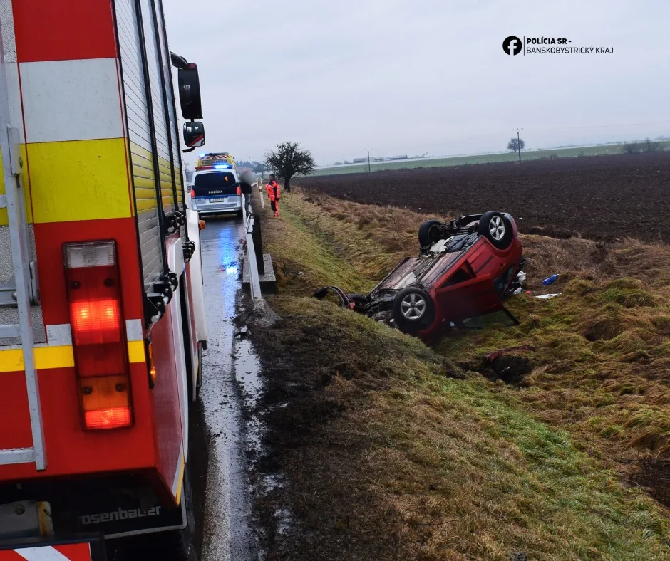 nehoda medzi Badínom a Zvolenom
