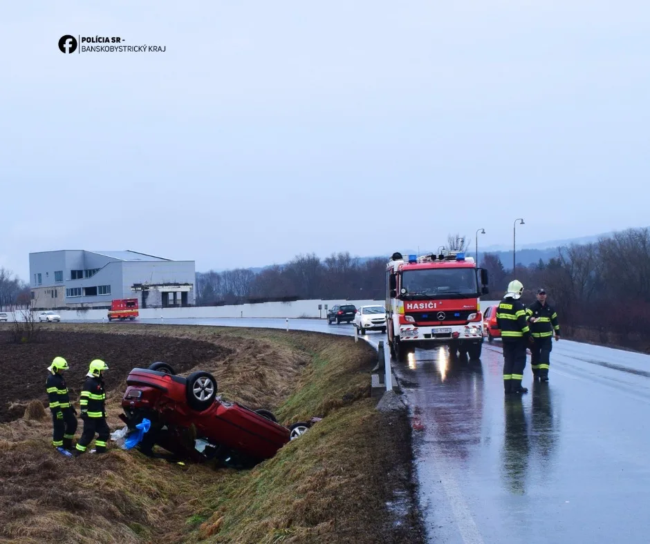 nehoda medzi Badínom a Zvolenom
