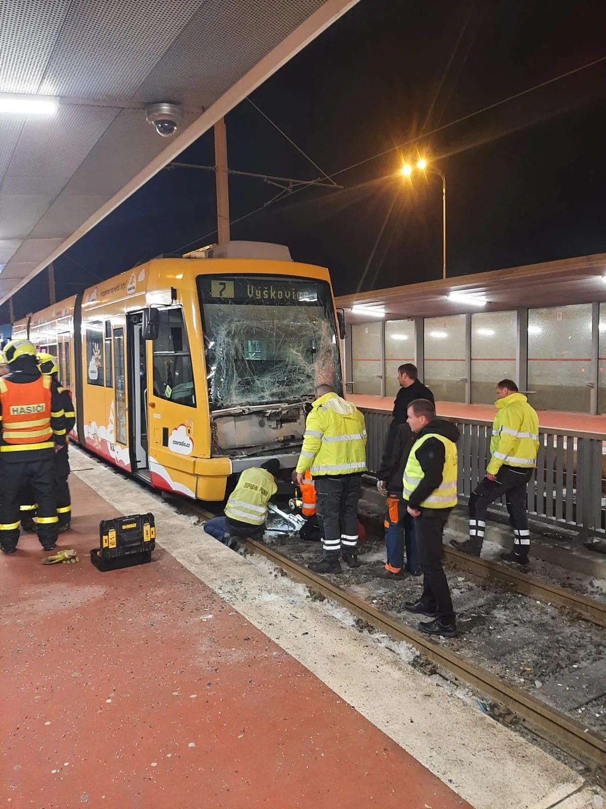 nehoda električky Ostrava