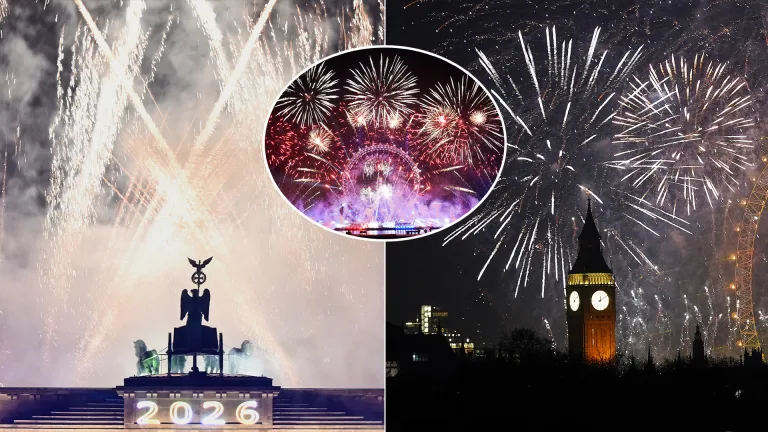 Nový rok 2026 Londýn Berlín