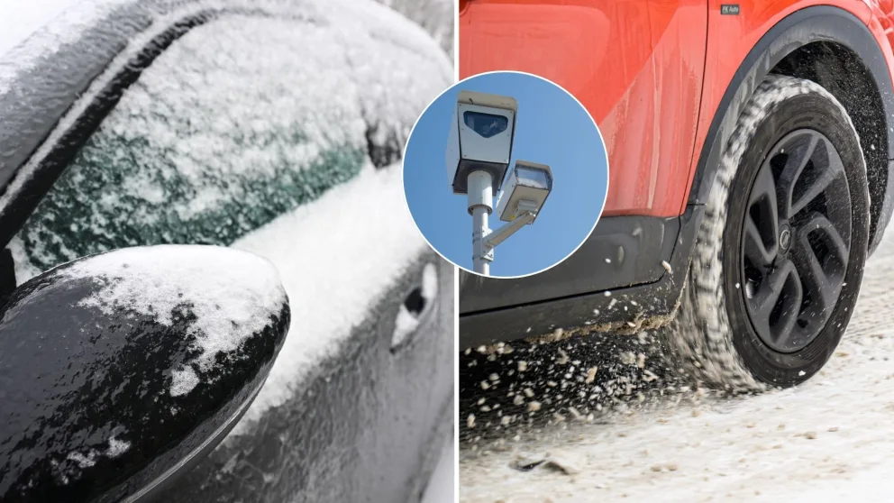 auto, sneh, ľad, pokuta