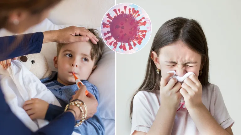 superchrípka, deti, blúznenie