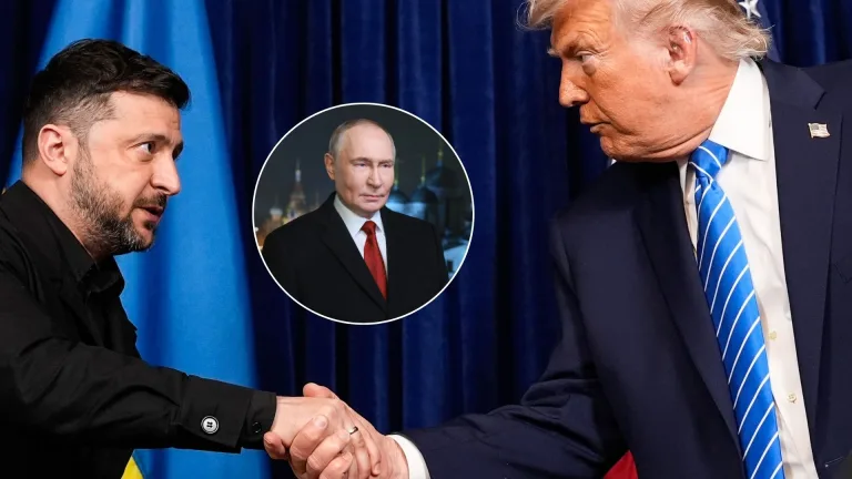 Trump, Zelenskyj, Putin