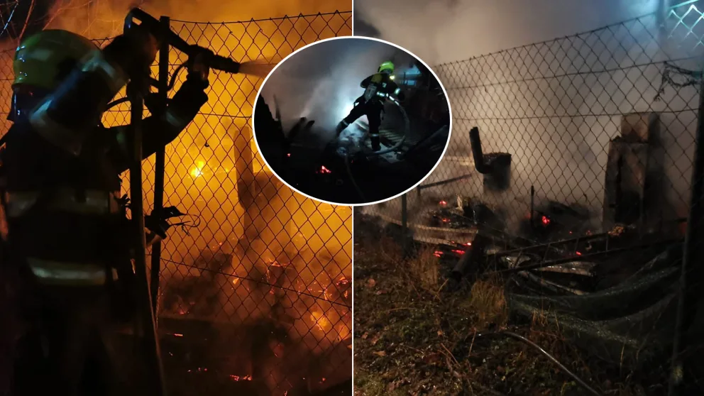 požiar chatky v Košiciach