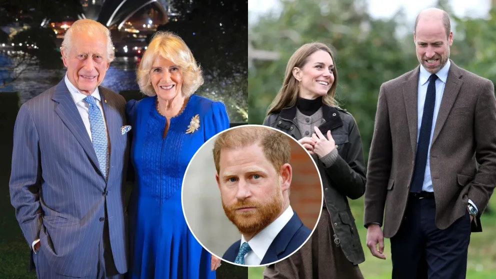 Camilla, Karol. William, Harry