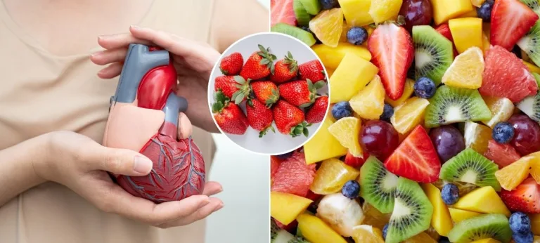 srdce, jahody, ovocie