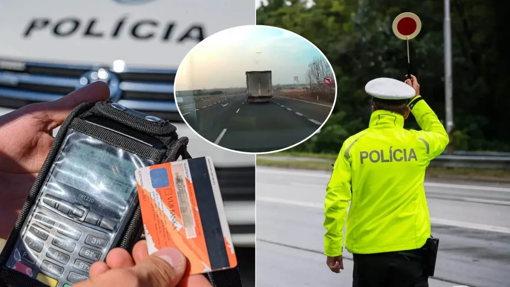 kamión kusy ľadu na trnavskom obchvate