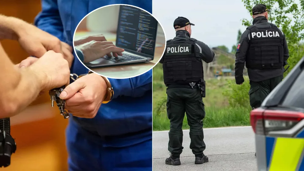 počítač muž putá polícia