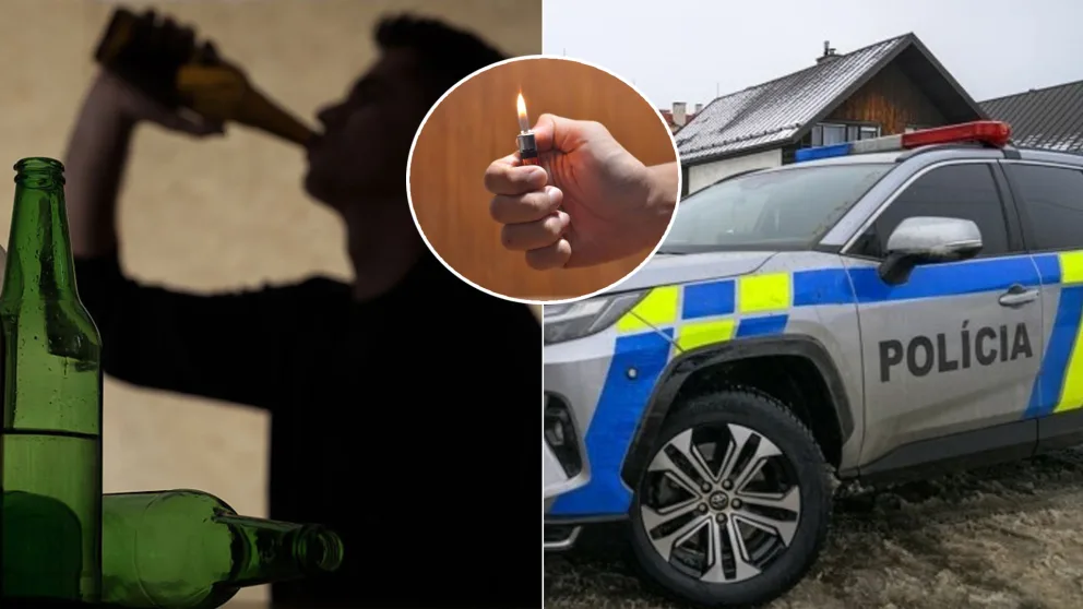 podpálenie opitý muž polícia