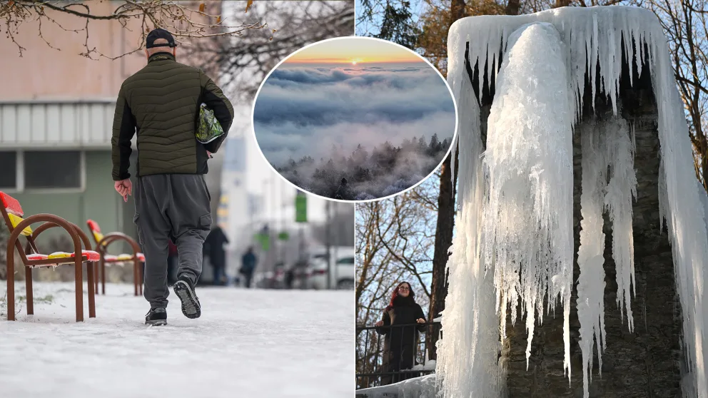 zima sneh námraza slnko
