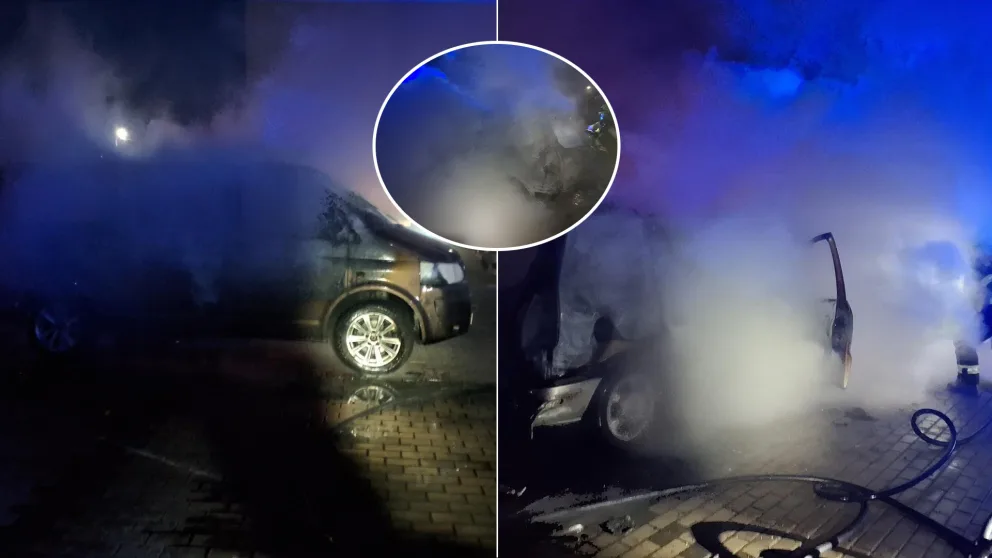 požiar áut v Sládkovičove