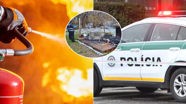 požiar karavanu v Trebušovciach