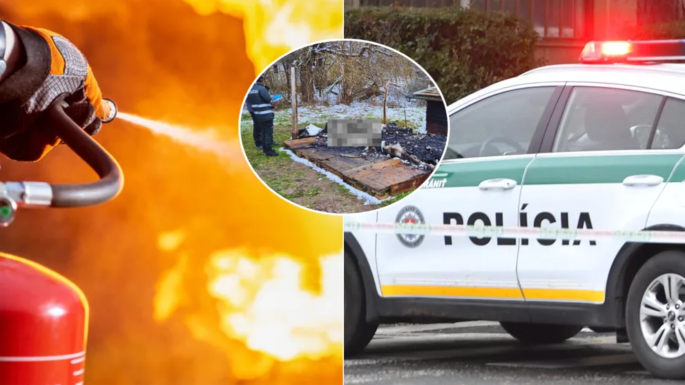 požiar karavanu v Trebušovciach