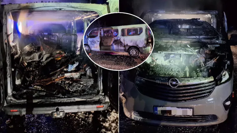 požiar dodávky v Demänovskej Doline