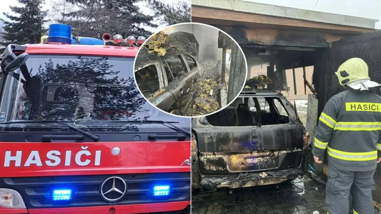 požiar garáže vo Veľkom Mederi