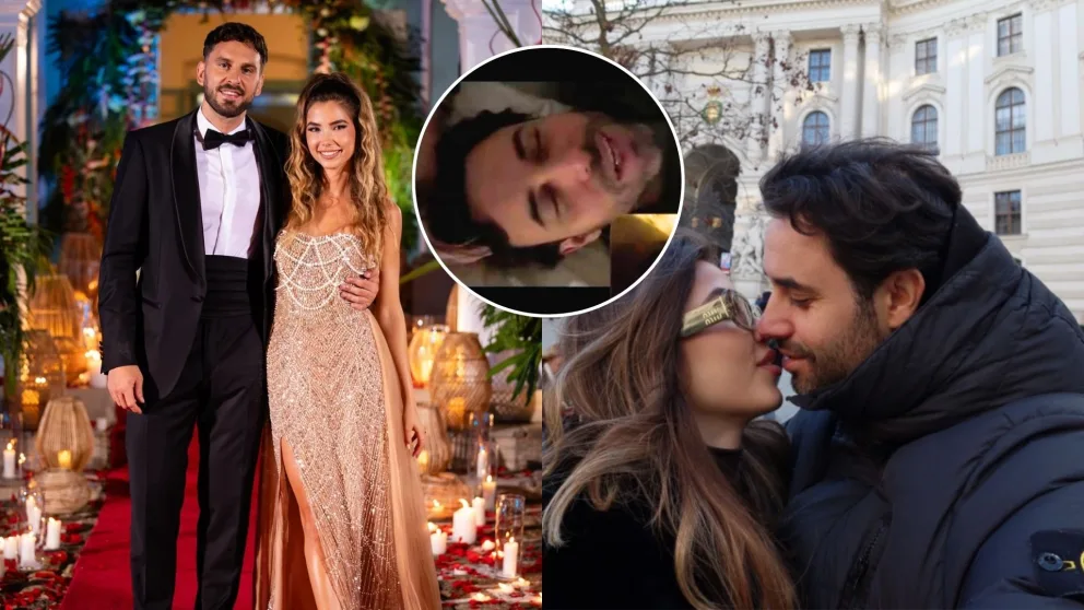 Karolína s bývalým priateľom Raťom (vľavo) a s aktuálnym partnerom (vpravo).