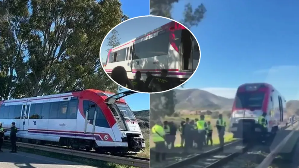 nehoda vlak v meste Cartagena Španielsko