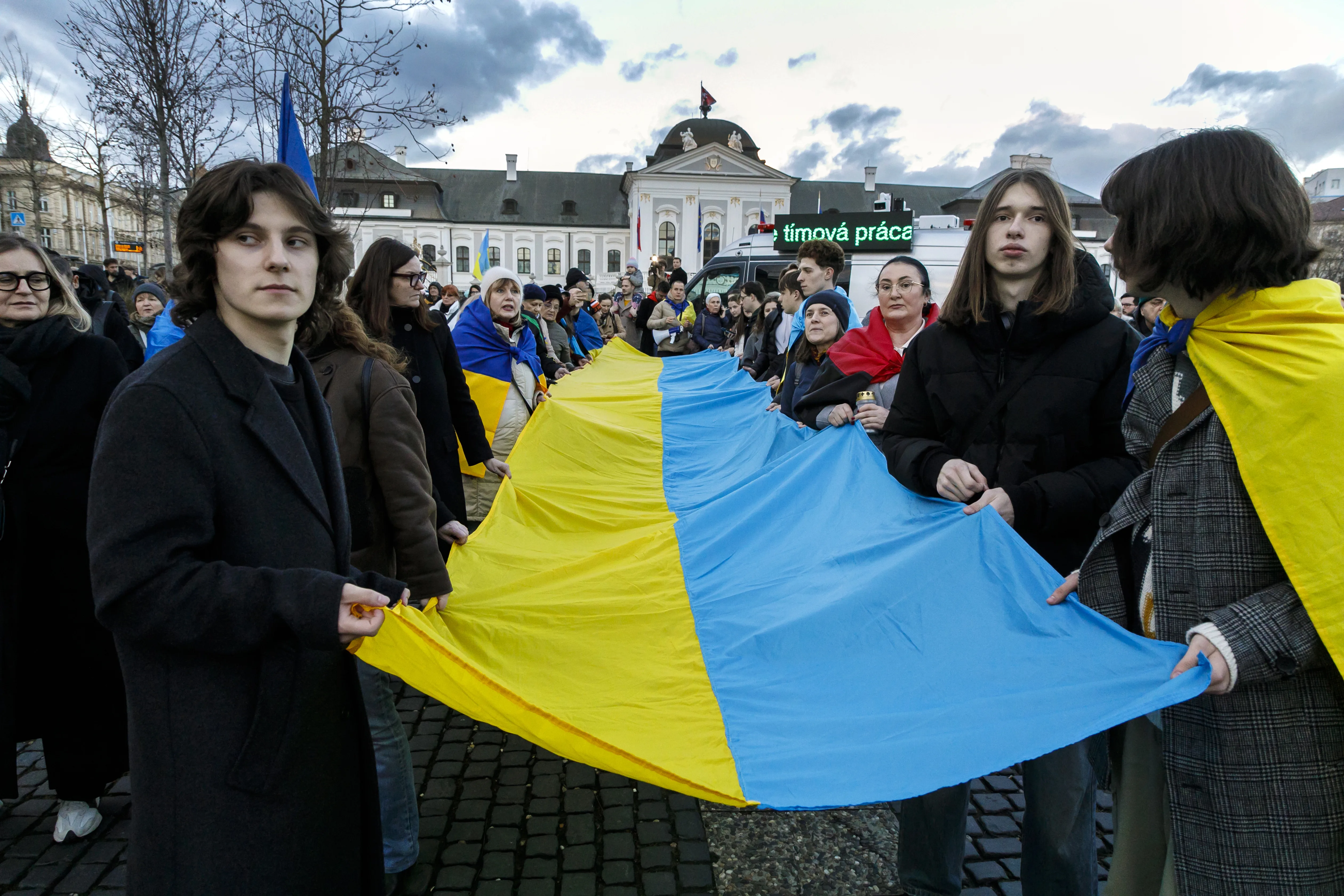 SR Ukrajina Pochod Solidarity Vojna Výročie