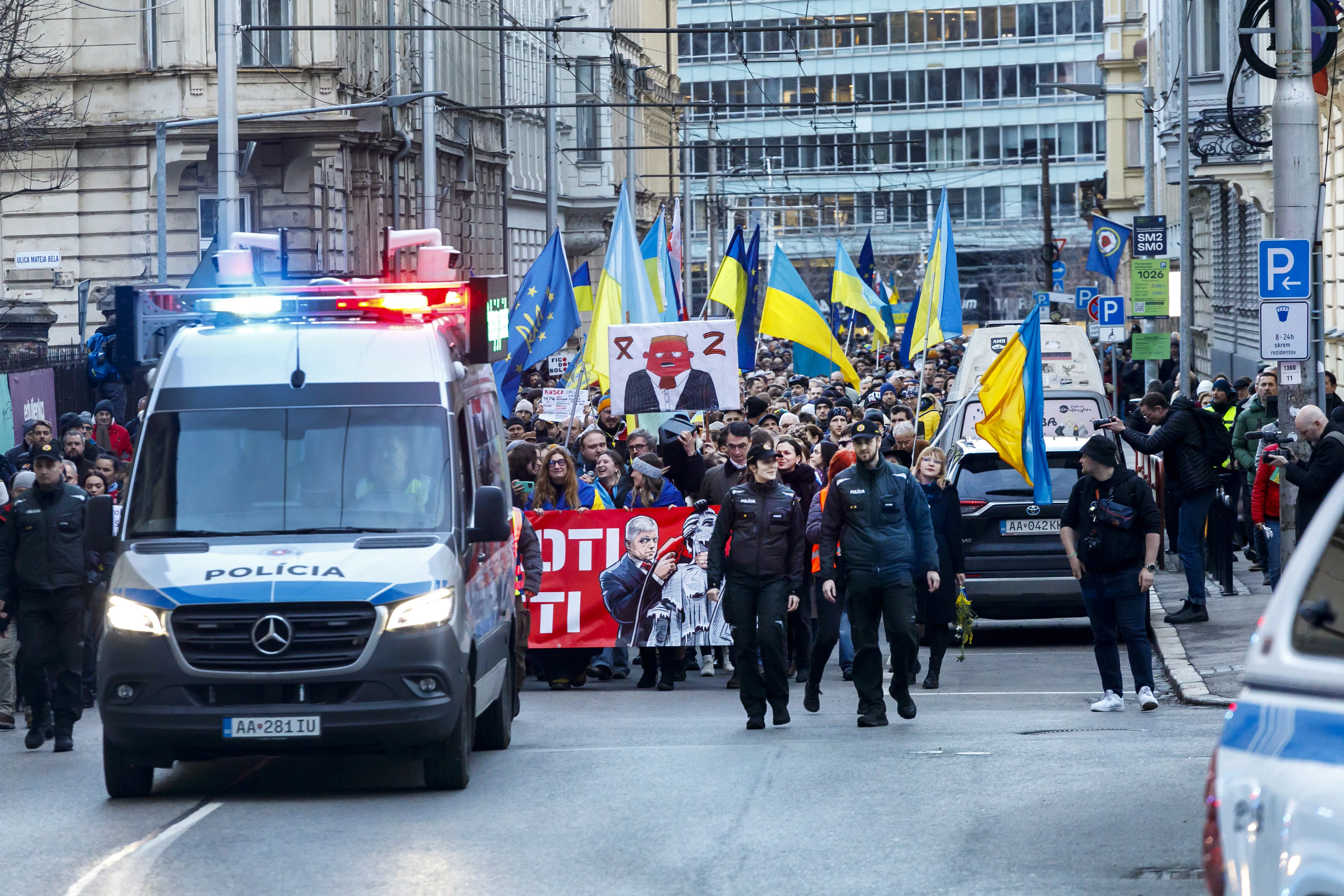 SR Ukrajina Pochod Solidarity Vojna Výročie
