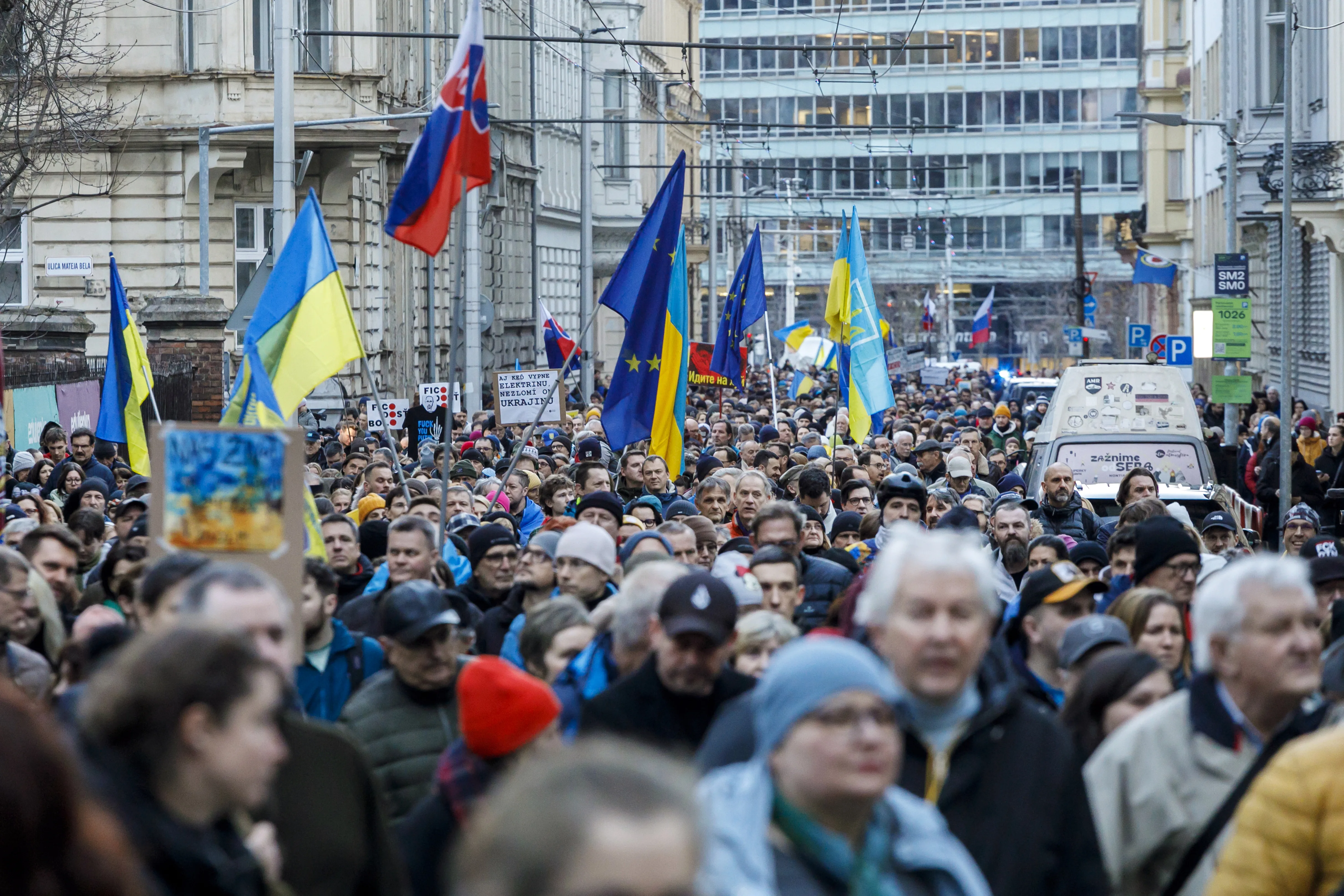SR Ukrajina Pochod Solidarity Vojna Výročie
