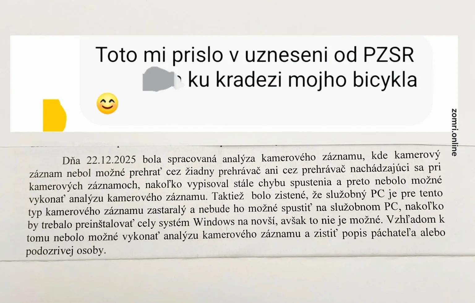 krádež bicykla polícia