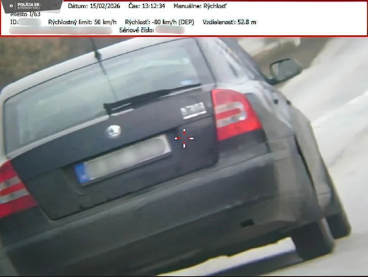 rýchlosť vodič v Radvani nad Dunajom