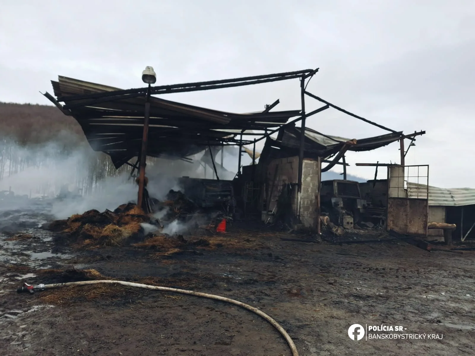 požiar senníka v Záježovej