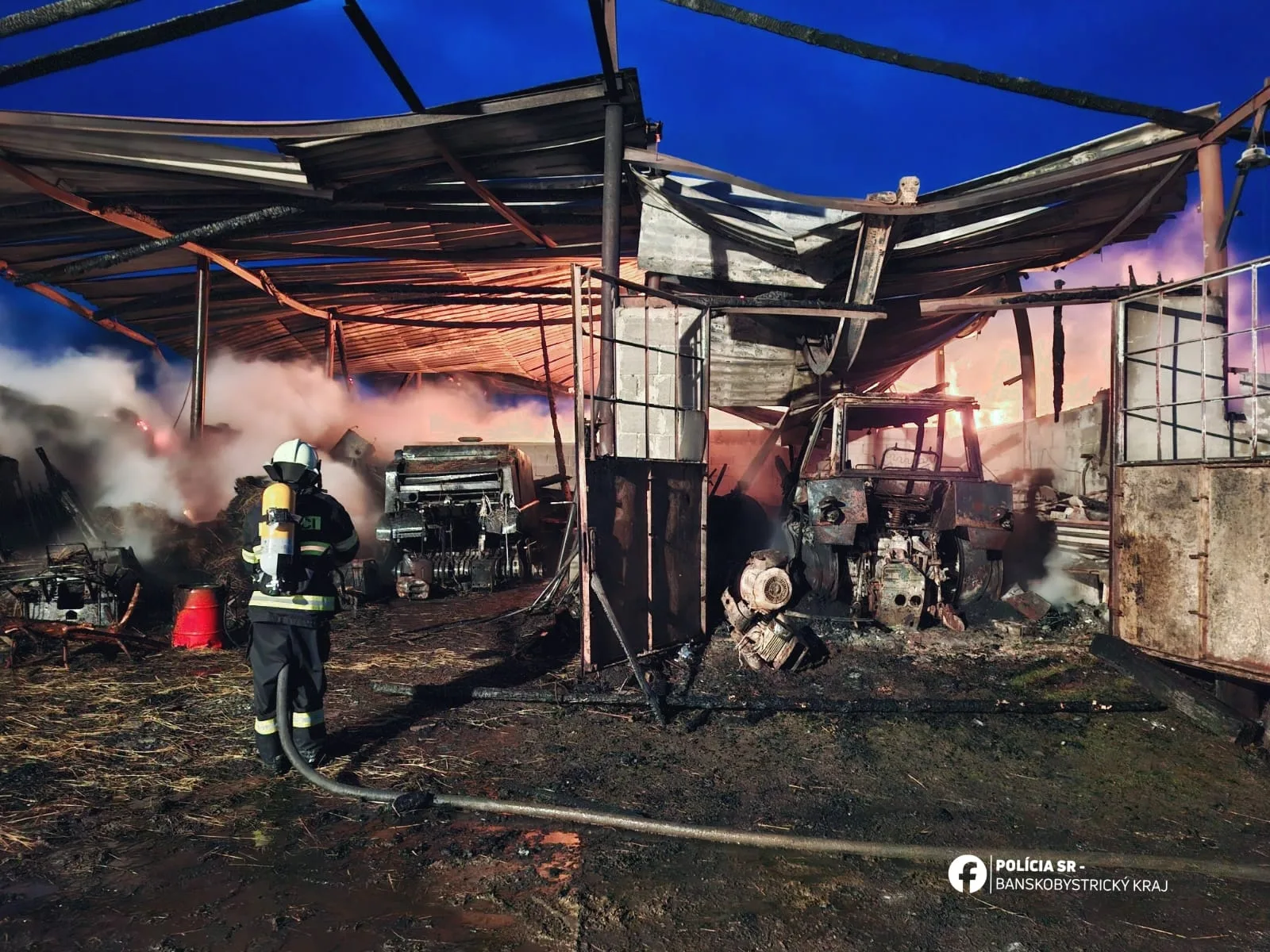 požiar senníka v Záježovej