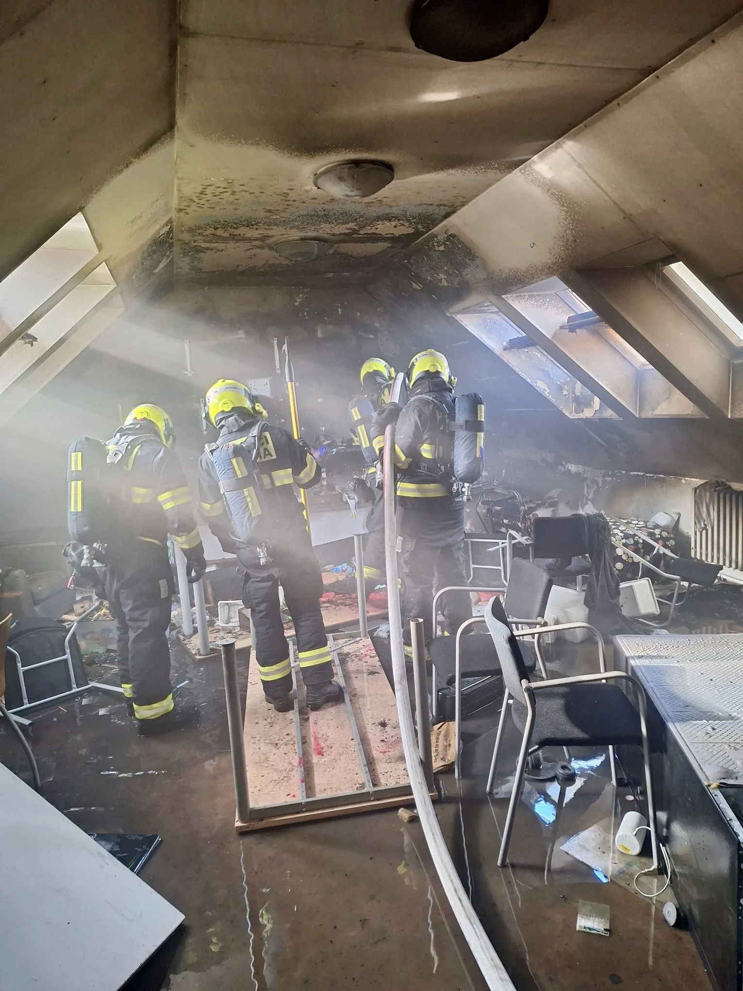 požiar v budove Národného ústavu pre autizmus