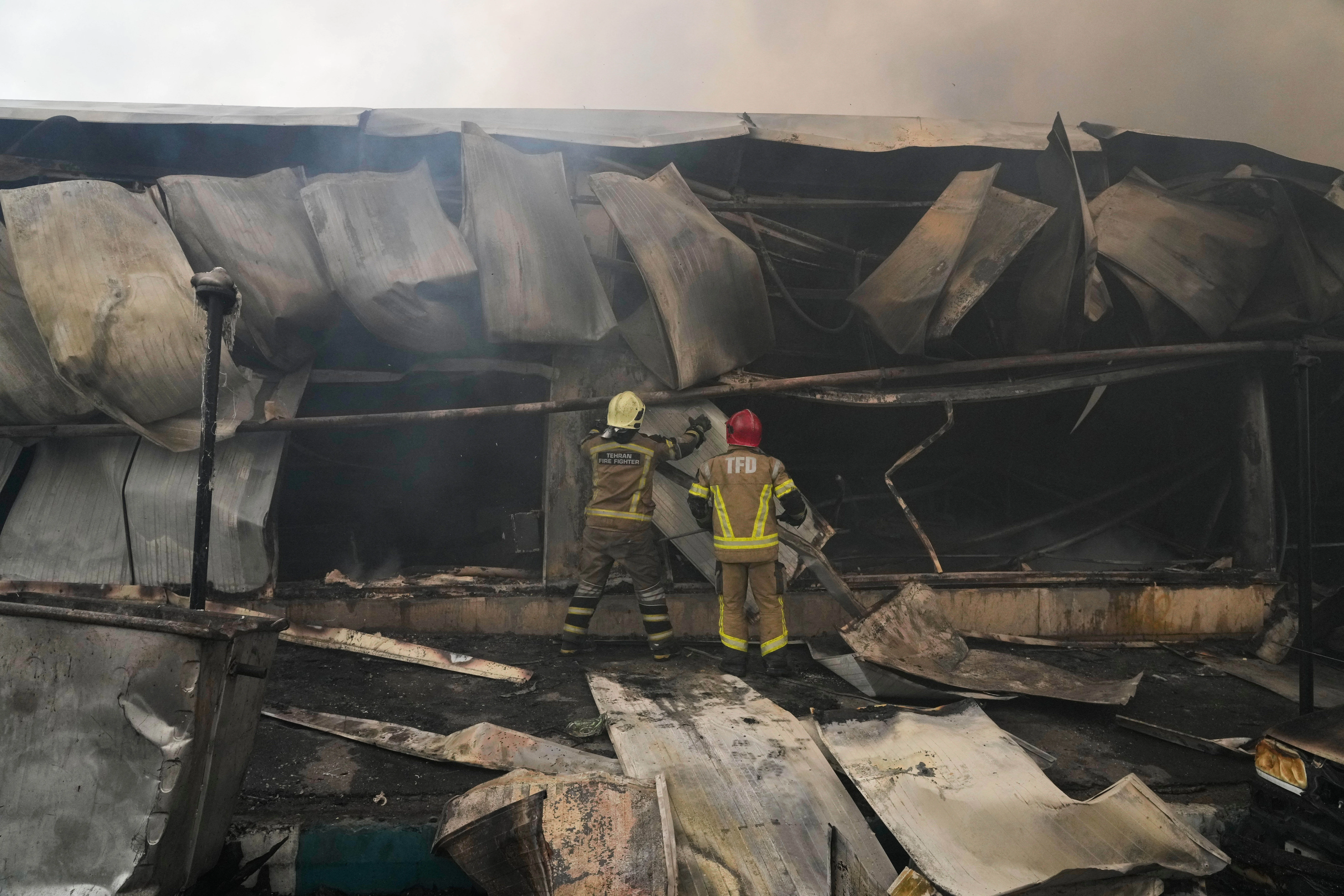 Teherán požiar trh