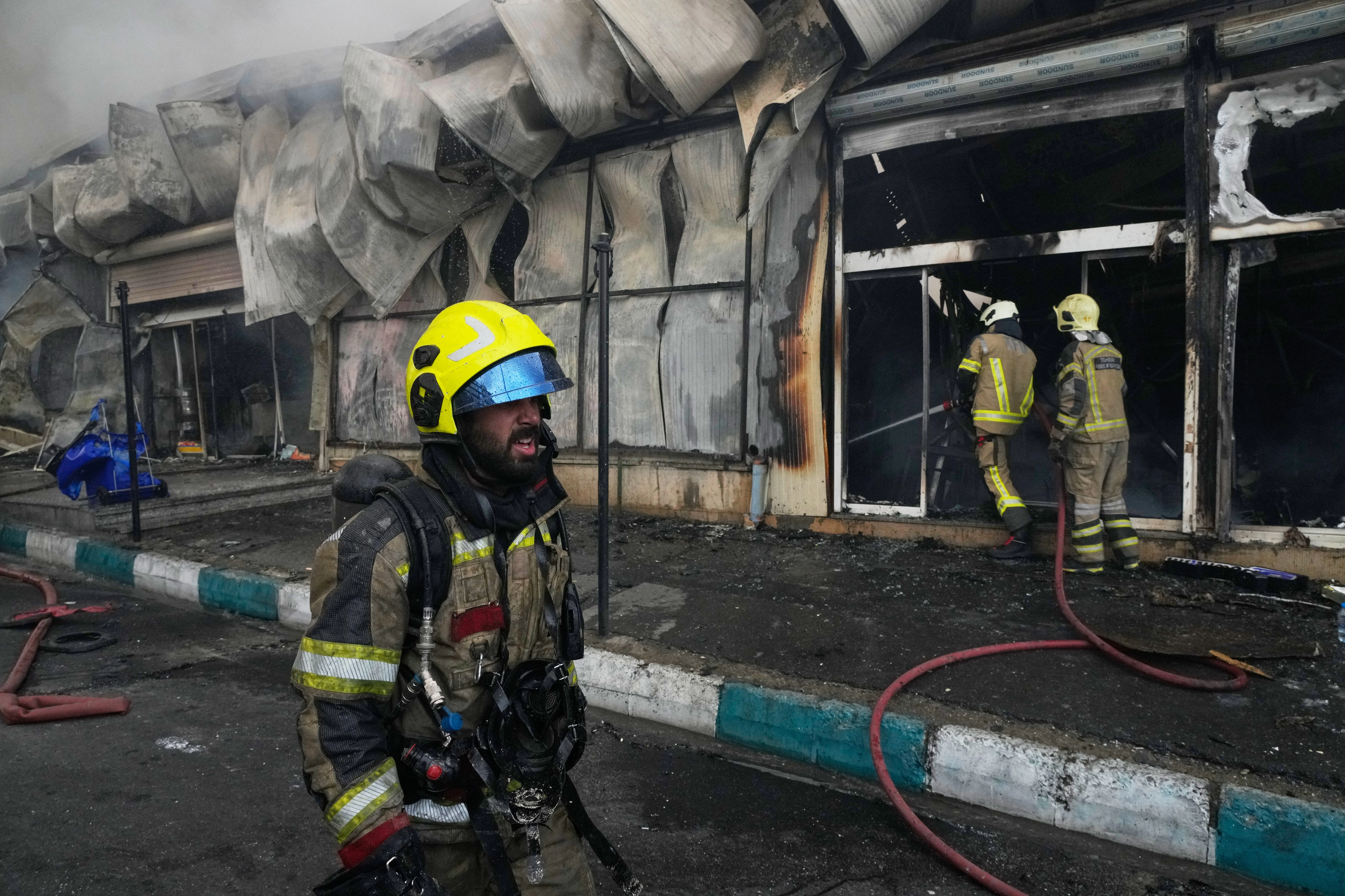 Teherán požiar trh