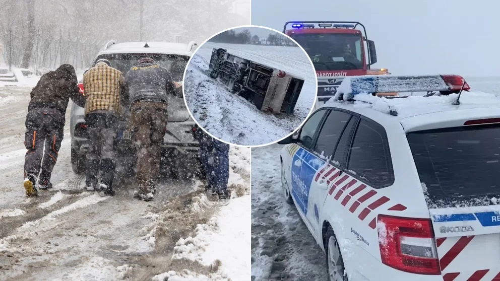 Maďarsko počasie zima sneh